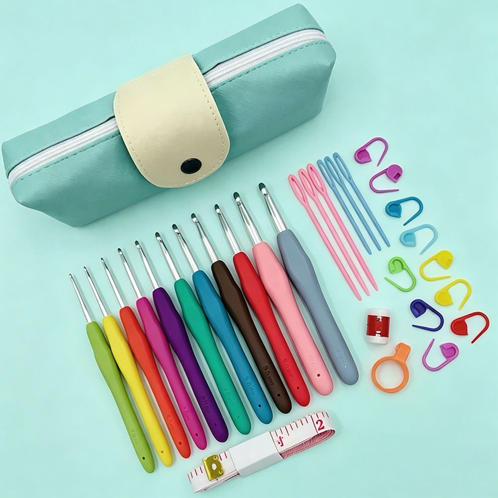 Tool Bag - 37pcs Crochet Hooks Kits with Storage
