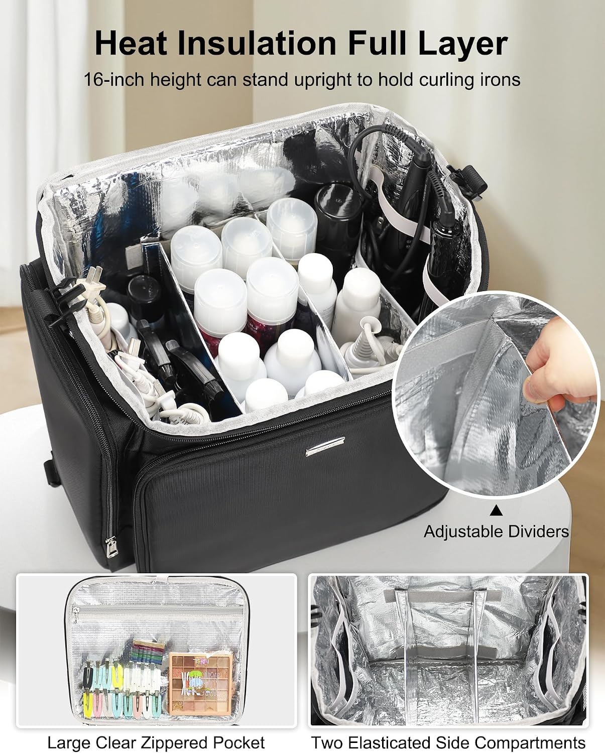Rolling Makeup Case Hair Tools - Tool Bag recension och pris
