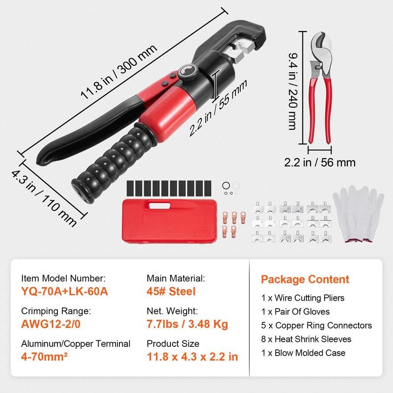 Hydraulic Crimping Tool with 9 - Tool Set recension och pris