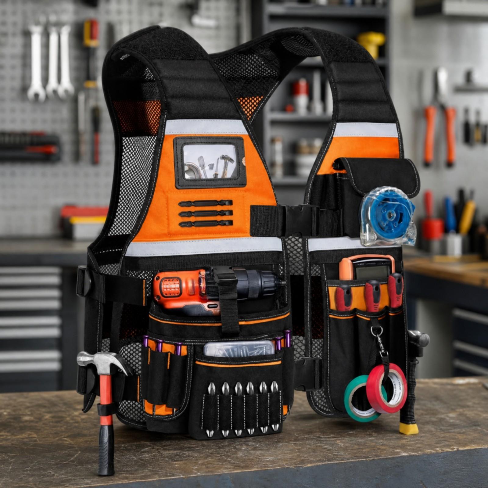 Multi-Use Tool Vest Heavy Duty - Hand Tools In Workshop recension och pris