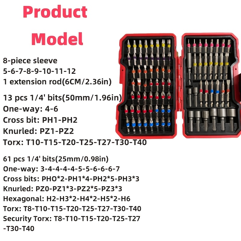 83Pcs Screwdriver Bit Set Impa - Tool Set recension och pris