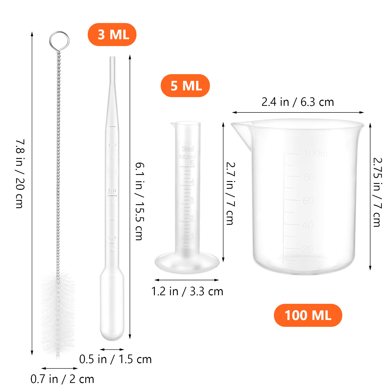 1 Set Plastic Graduated Cylind - Tools Youtube recension och pris