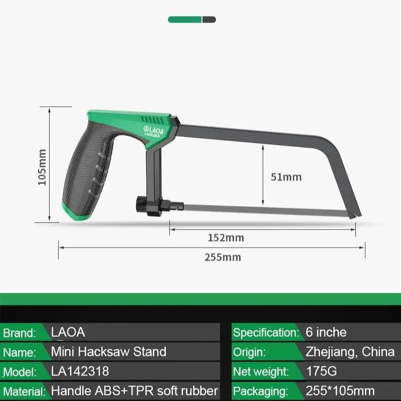 LAOA Mini Hacksaw 6 Inch Frame - Hacksaw recension och pris