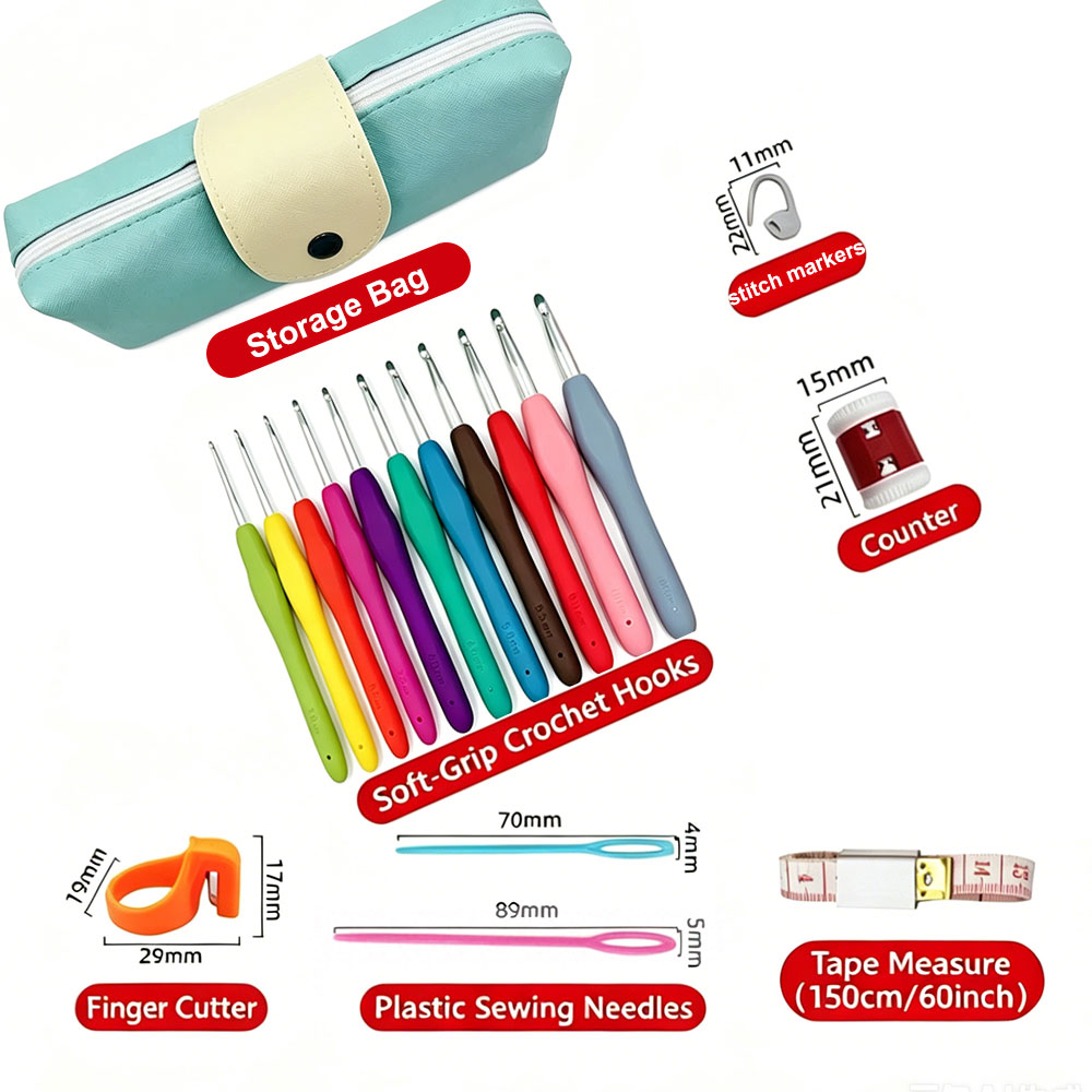 37pcs Crochet Hooks Kits with  - Tool Bag recension och pris